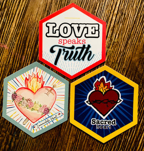 Sacred and Immaculate Heart Stickers