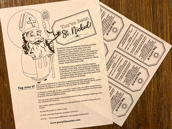 A digital download of a game called 'You've Been St. Nicked!' featuring a cartoon of St.
