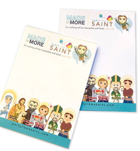 Notepads , saintly notepads, gifts, party favor