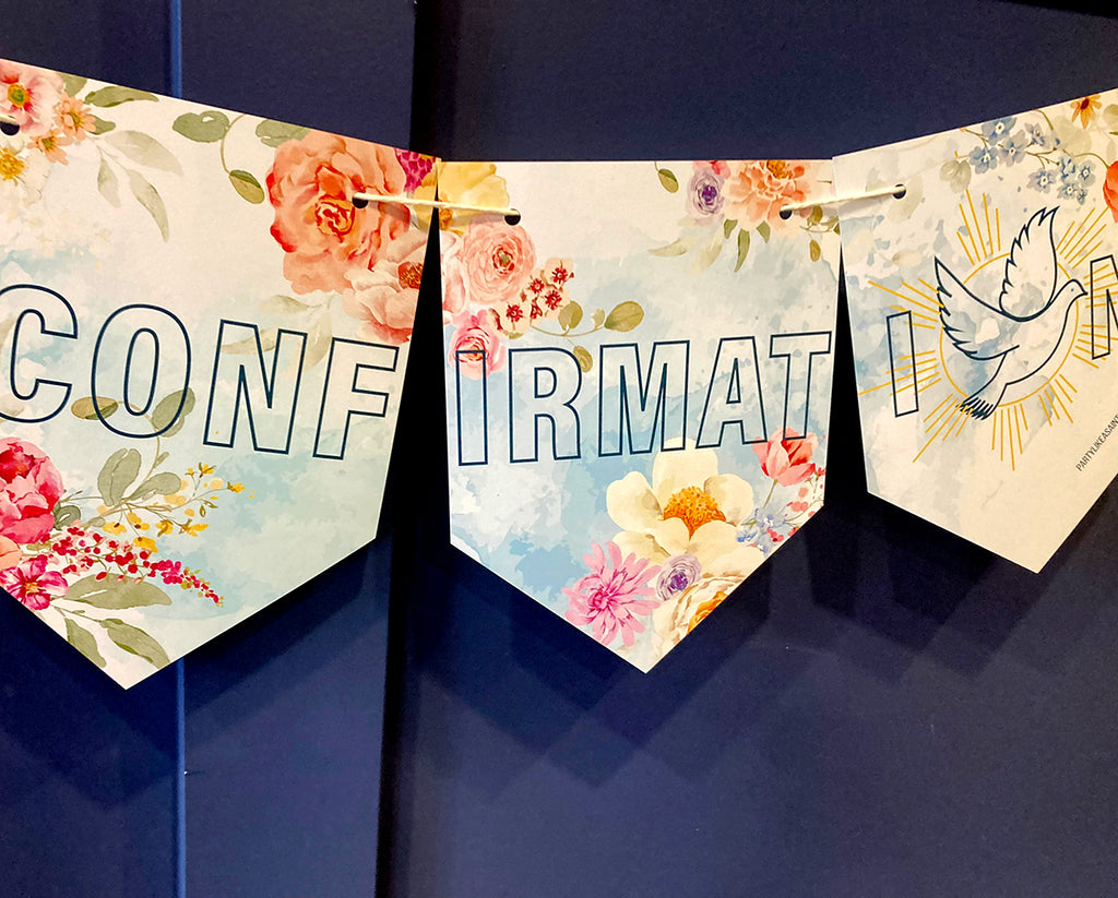 Floral Confirmation party decorations