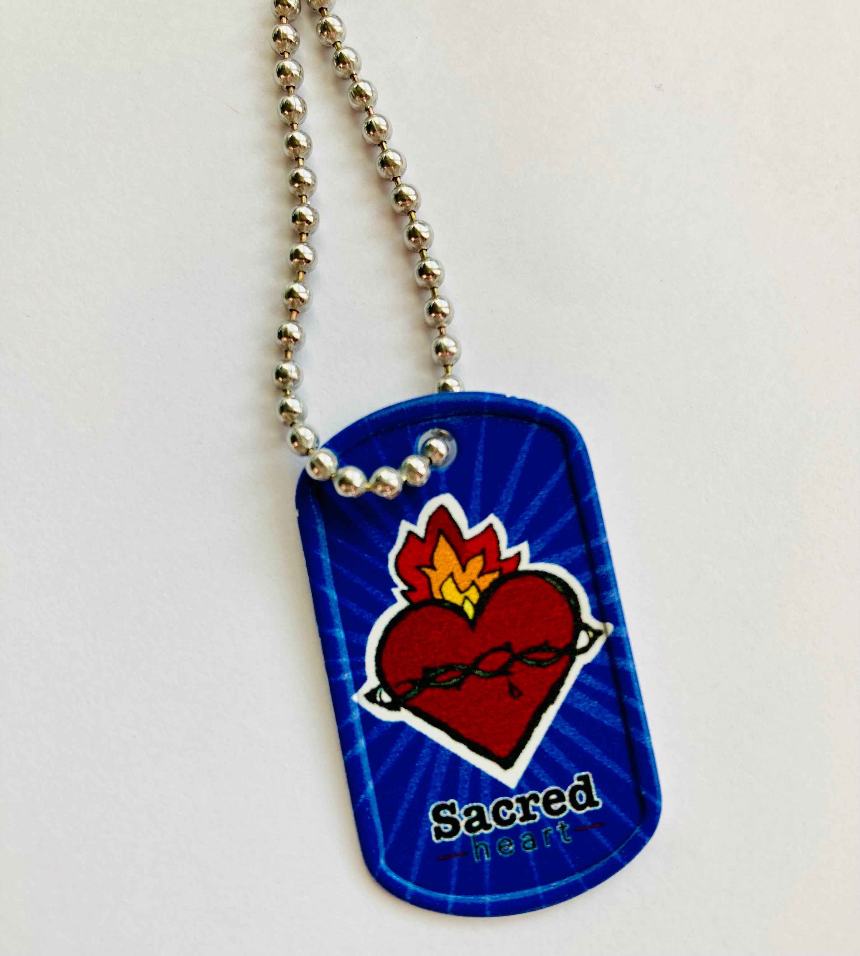 Sacred and Immaculate heart dog tags – Party Like A Saint