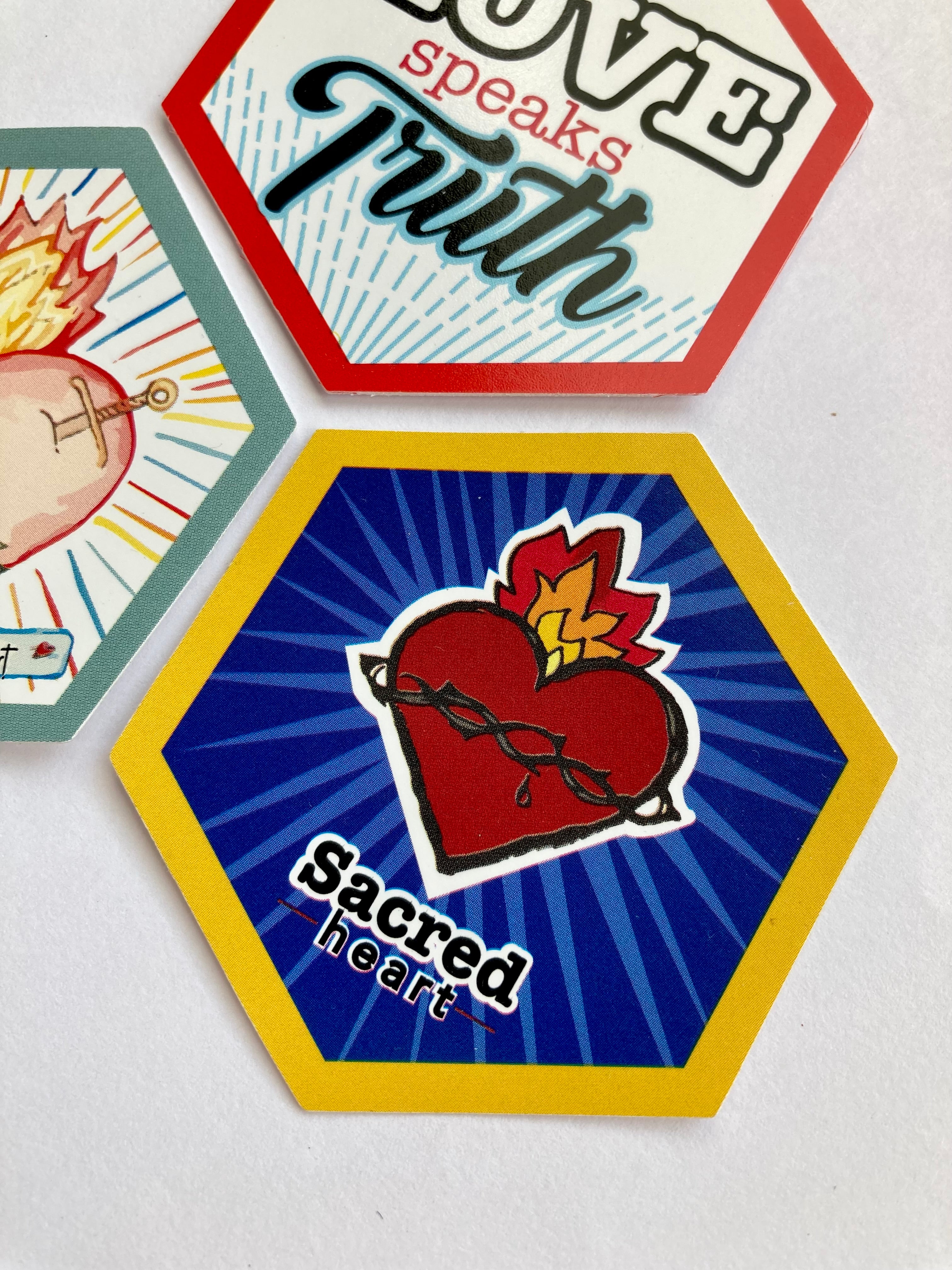 Sacred and Immaculate Heart Stickers