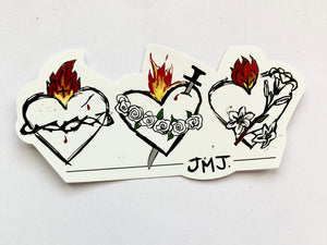 Holy Family Hearts sticker