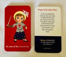 Load image into Gallery viewer, St. Joan of Arc Prayer Cards
