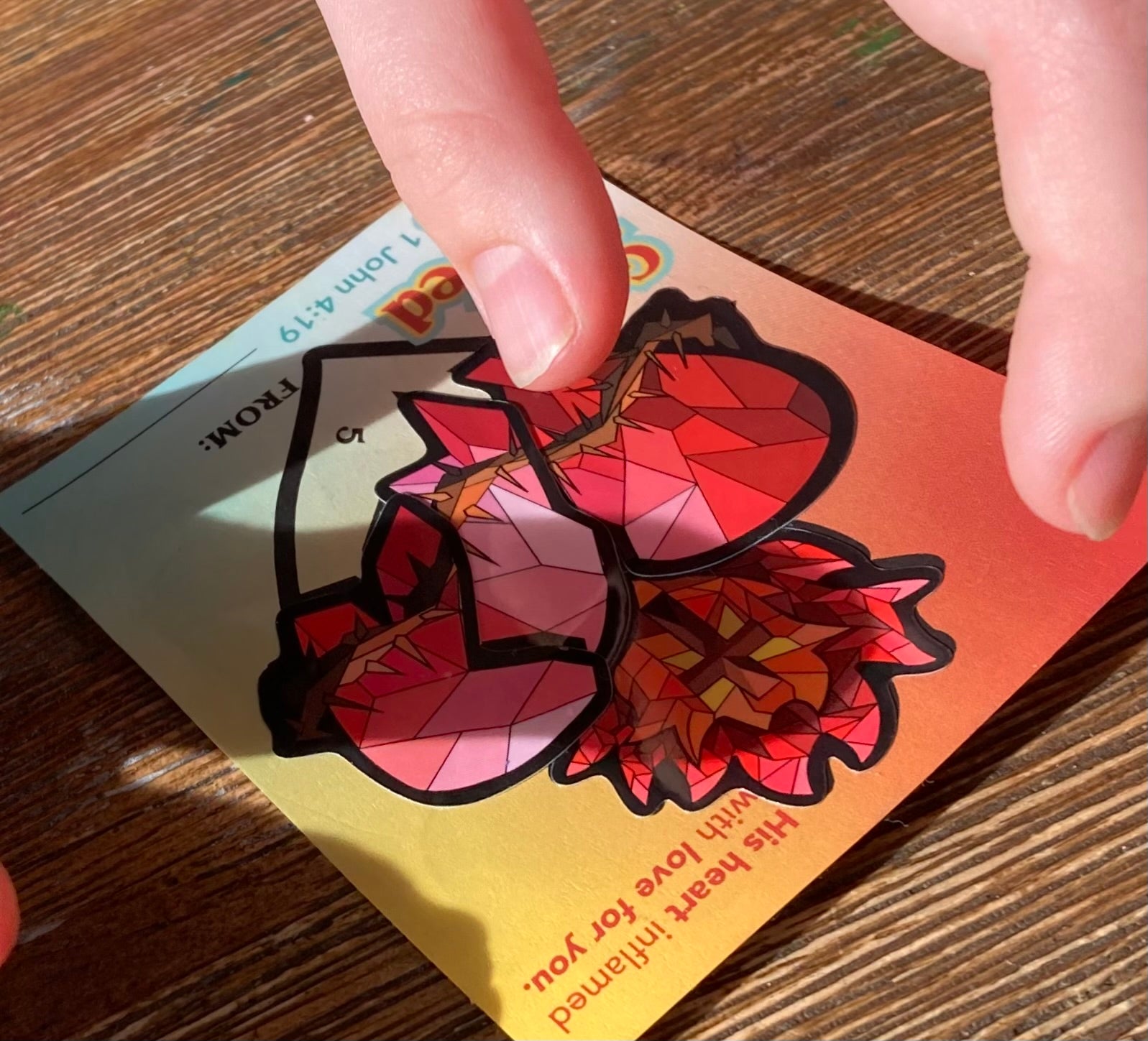 Sacred Heart Sticker by Number Card – A Fun Activity for All Ages!