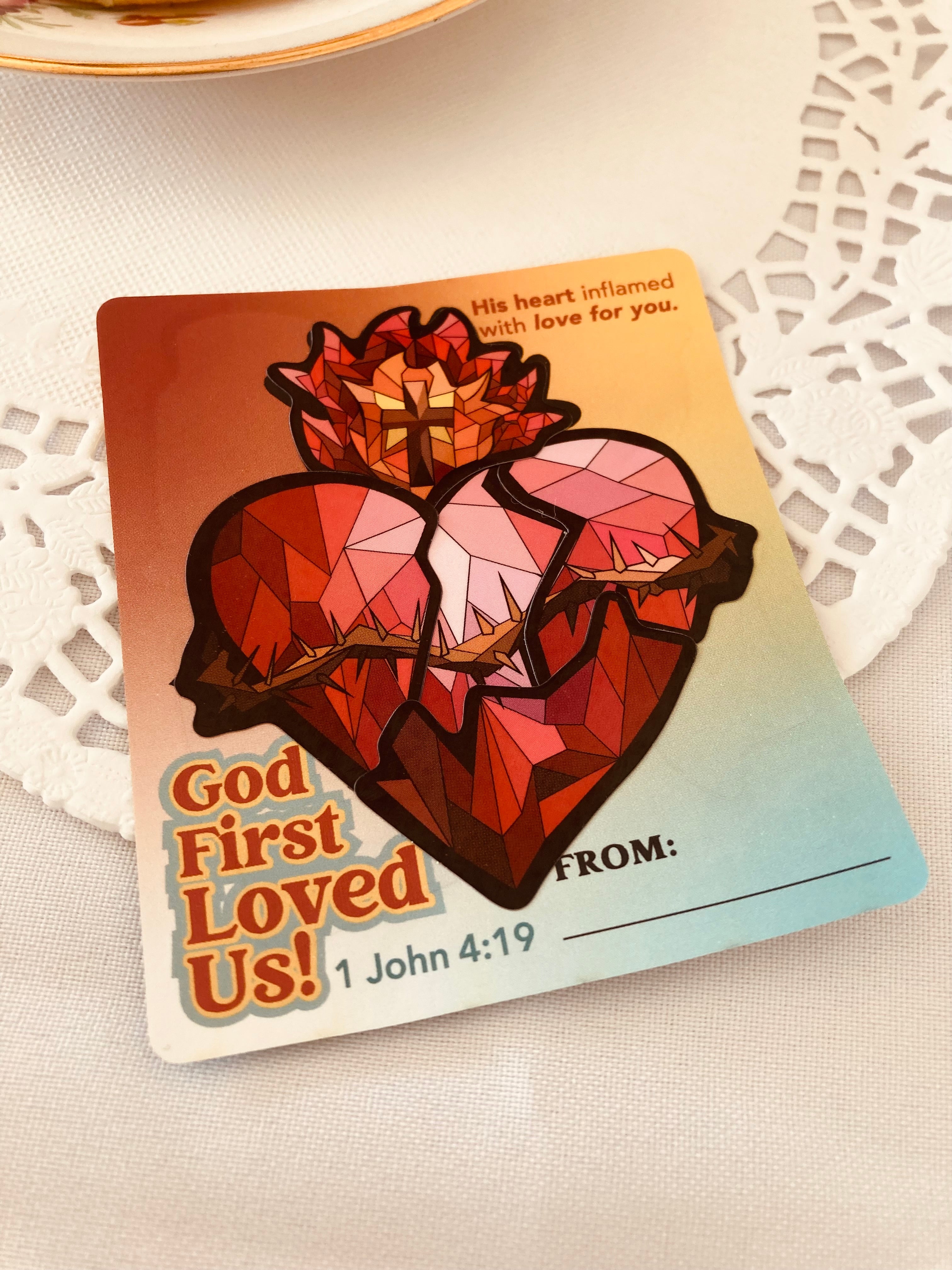 Sacred Heart Sticker by Number Card – A Fun Activity for All Ages!