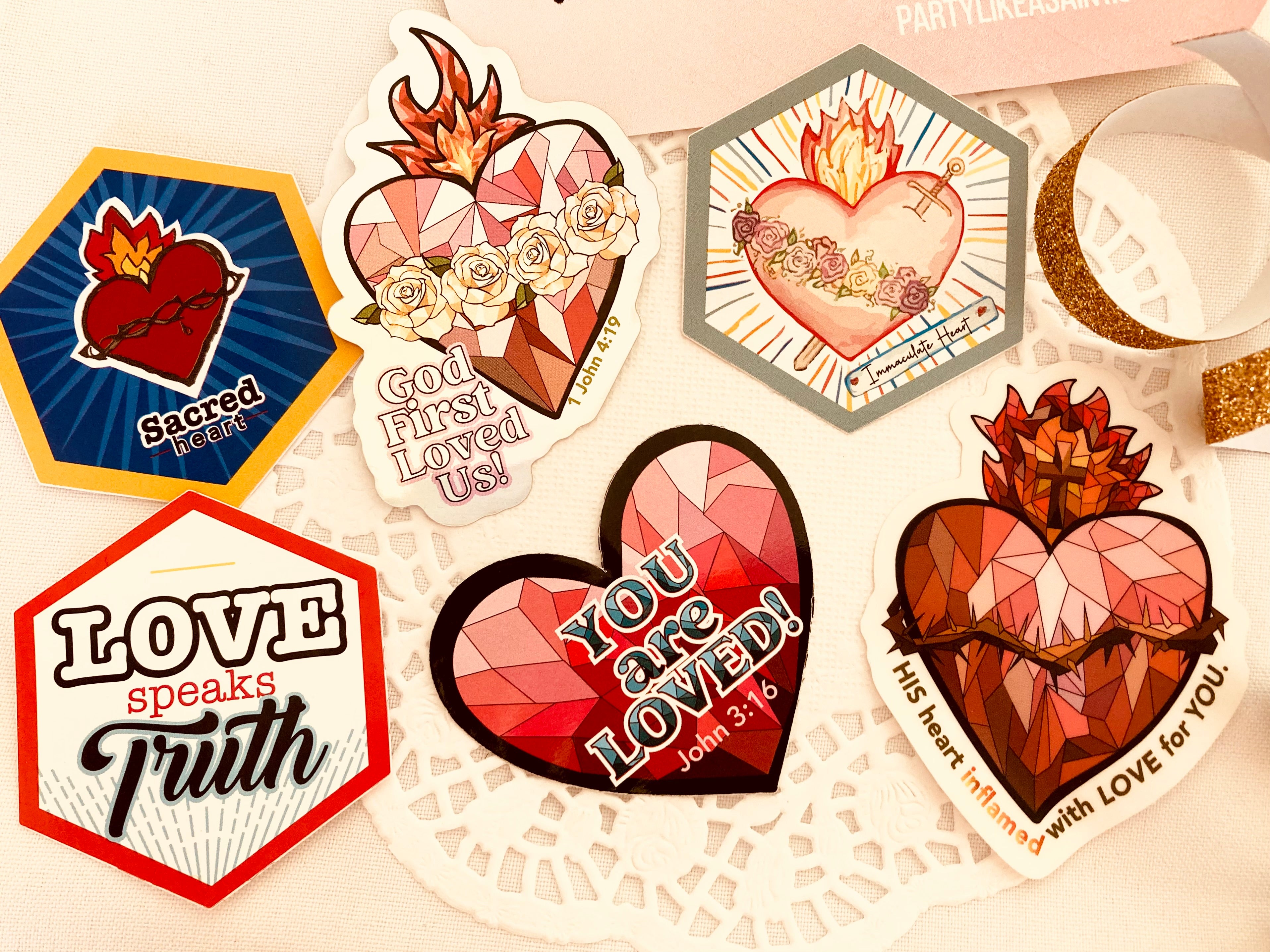 Faith-Filled Valentine’s Day Stickers - Made in the USA!