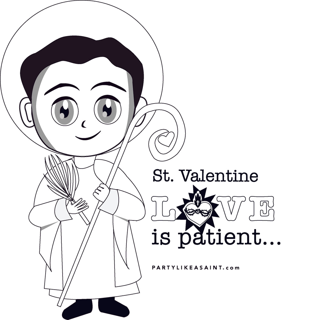St. Valentine coloring page