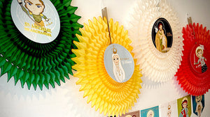 All Saints Day Tissue Paper Fan decorations
