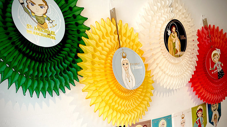 All Saints Day Tissue Paper Fan decorations