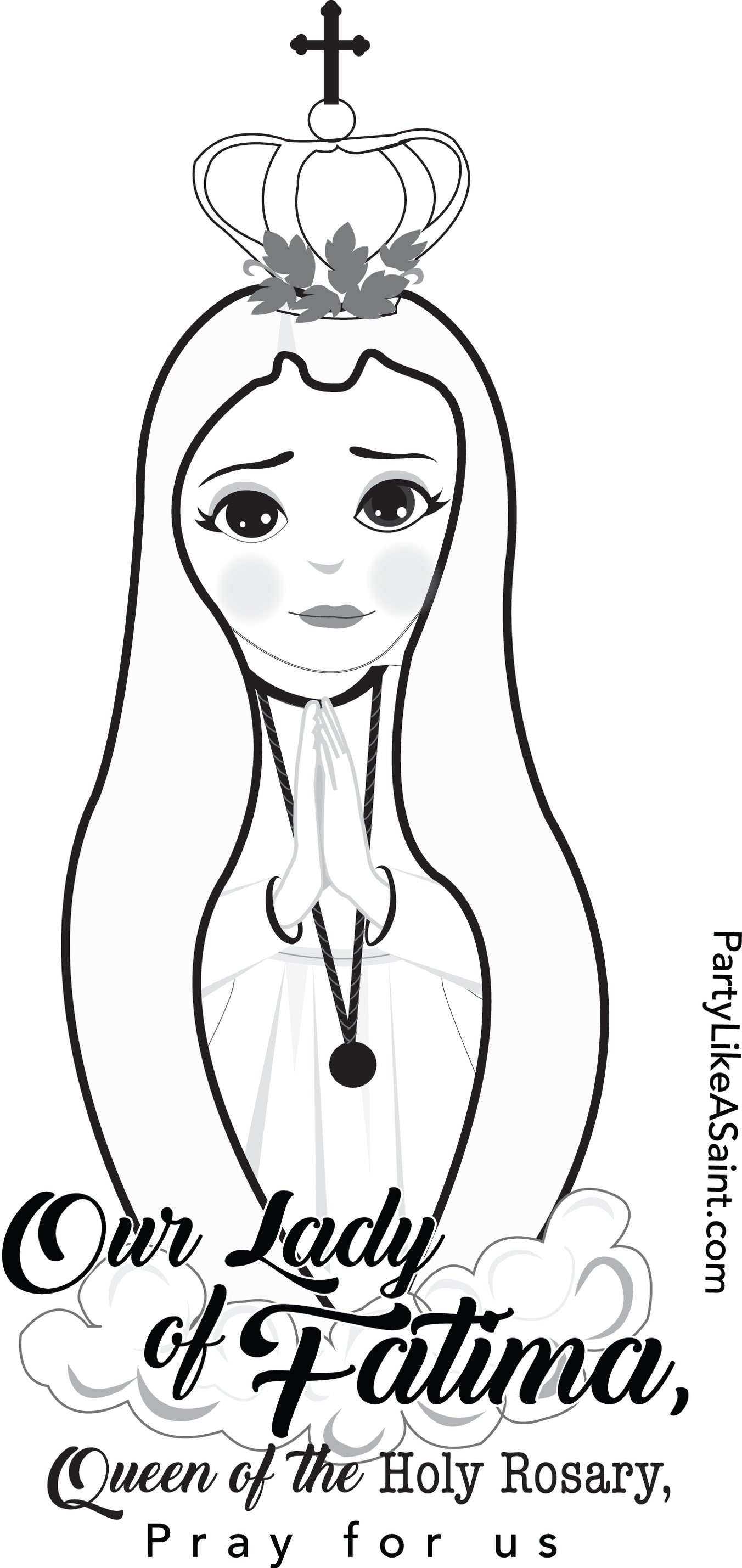 Our Lady of Fatima coloring page Party Like A Saint