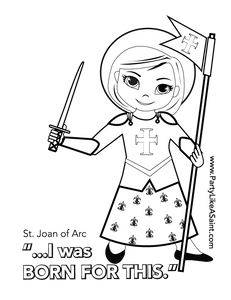 St. Joan of Arc coloring page
