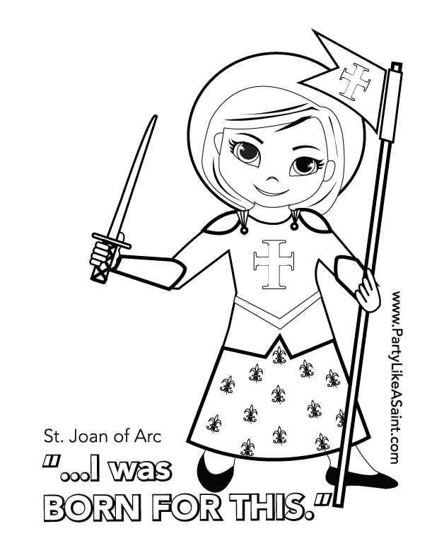 St. Joan of Arc coloring page