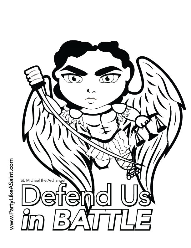 St. Michael the Archangel coloring page