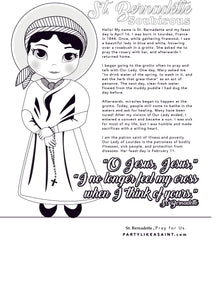 St. Bernadette Soubrious coloring page