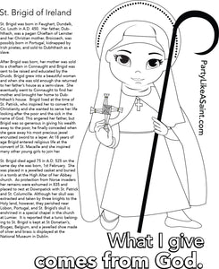 St. Brigid coloring page