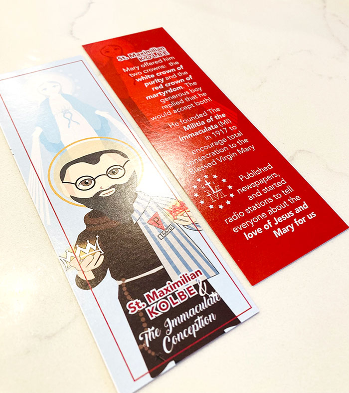 St. Maximillian Kolbe bookmarks